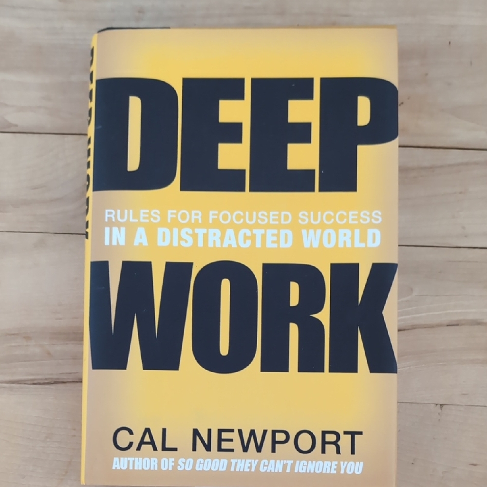 Deep Work by Cal Newport - Yellow & Black Cover